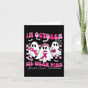 Oktober Vi Bära Rosa Breast Cancer Awareness Ghost Kort