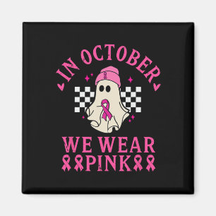 Oktober Vi Bära Rosa Breast Cancer Awareness Month Magnet