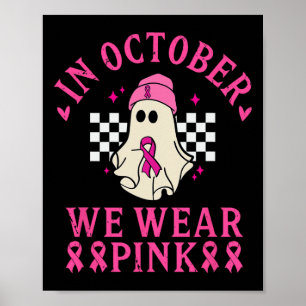 Oktober Vi Bära Rosa Breast Cancer Awareness Month Poster