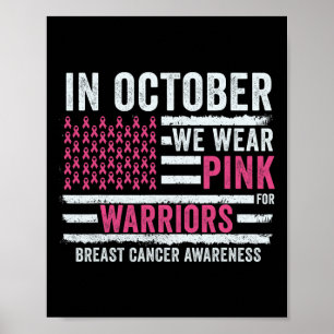 Oktober Vi Bära Rosa Breast Cancer Awareness Month Poster
