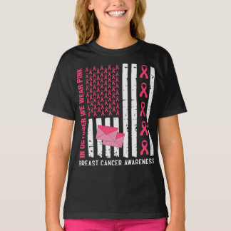 Oktober Vi Bära Rosa Breast Cancer Awareness Posta T Shirt