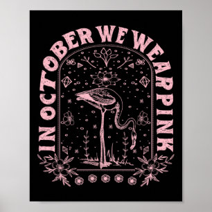 Oktober Vi Bära Rosa Breast Cancer Awareness Poster