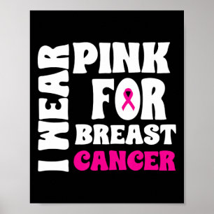Oktober Vi Bära Rosa Breast Cancer Awareness Women Poster