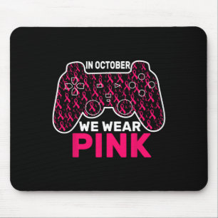 Oktober Vi Bära Rosa Breast Cancer Gaming Kids Tod Musmatta