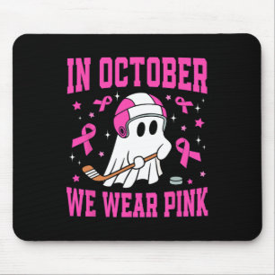oktober Vi Bära Rosa Ghost Hockey Breast Cancer Musmatta