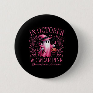 Oktober Vi Bära Rosa Ghost Witch Breast Cancer Awa Knapp