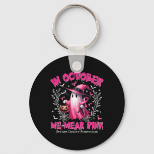 Oktober Vi Bära Rosa Ghost Witch Breast Cancer Awa Nyckelring