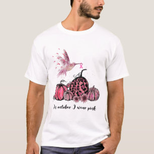 Oktober Vi Bära Rosa Hummingbird Breast Cancer Awa T Shirt