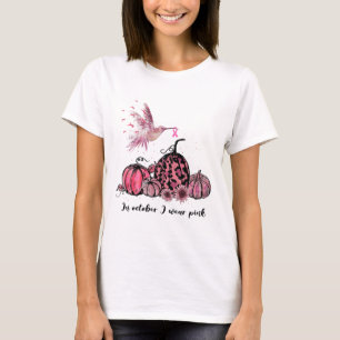 Oktober Vi Bära Rosa Hummingbird Breast Cancer Awa T Shirt