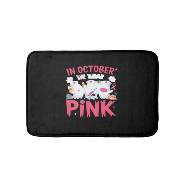 Oktober Vi Bära Rosa Medvetenhet om bröstcancer ho Badrumsmatta (Framsidan)