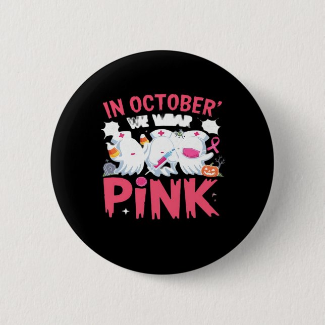 Oktober Vi Bära Rosa Medvetenhet om bröstcancer ho Knapp (Framsida)