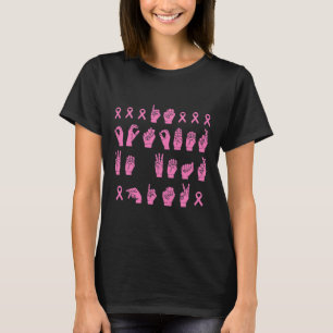 oktober Vi Bära Rosa Sign Language Breast Cancer S T Shirt