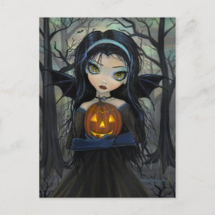 Oktober Woods Gotisk Vampyr Halloween Postkort Vykort
