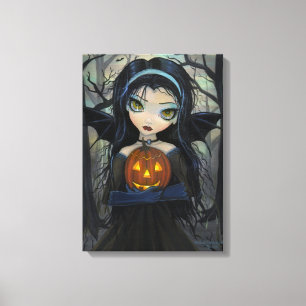 Oktober Woods Halloween Vampyr Canvastryck