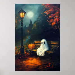 Oktoberassistenten | Spooky Ghost & Pumpkin Poster