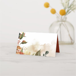 Oktoberblommor Plats-kort Placeringskort