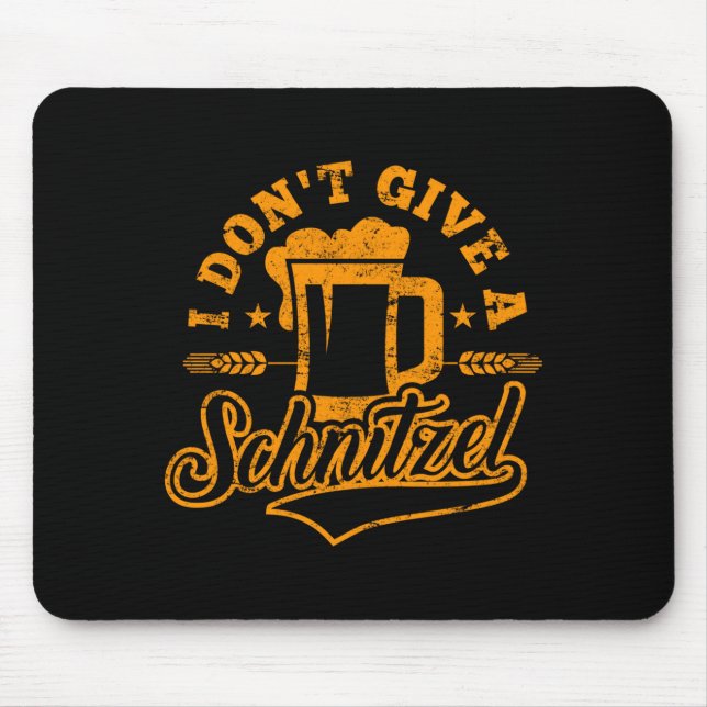 Oktoberfes I Don't Give A Schnitzel Beer Men Women Musmatta (Framsidan)