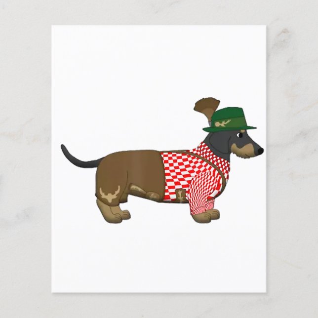 Oktoberfest 2018 - Lustigt tyskt Dachshund Costume Flygblad (Framsidan)