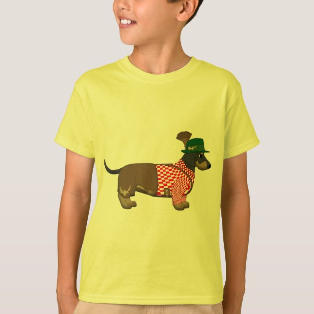 Oktoberfest 2018 - Lustigt tyskt Dachshund Costume T Shirt (Framsida)