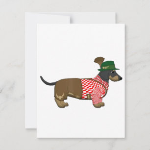 Oktoberfest 2018 - Rolig tysk dachshund-kostym Inbjudningar