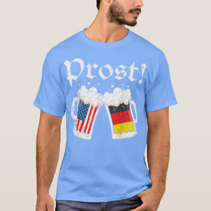 Oktoberfest 2022 Amerikansk tysk Flagga Beer Prost T Shirt