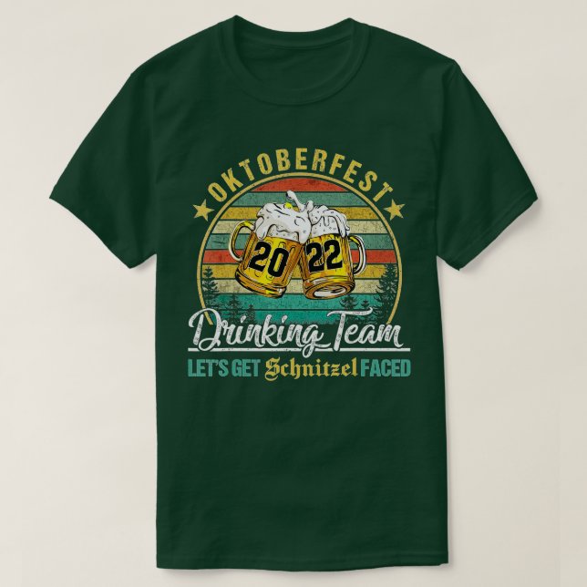 Oktoberfest 2022 Drinking Team Låt oss Hämta Schni T Shirt (Design framsida)