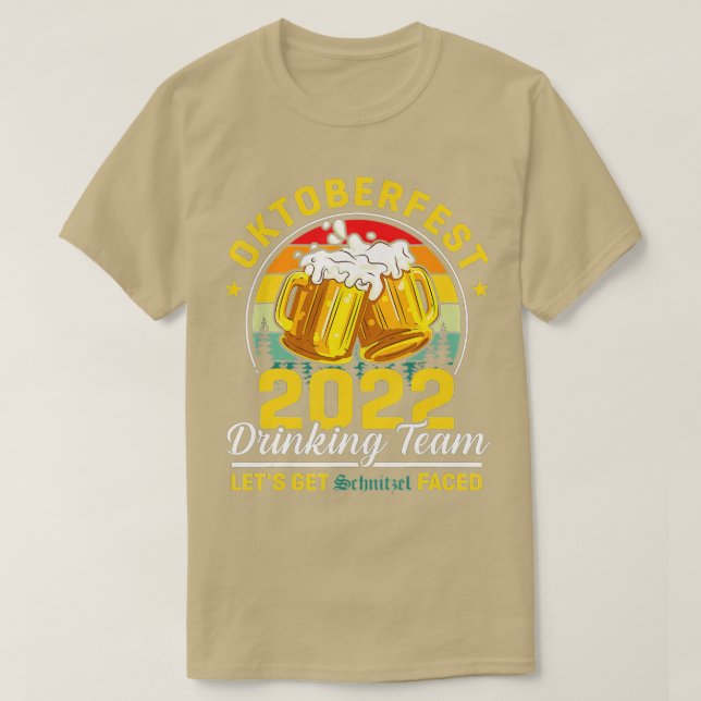 Oktoberfest 2022 Drinking Team Låt oss Hämta Schni T Shirt (Design framsida)