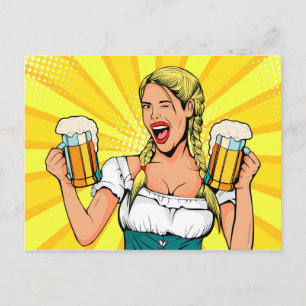 Oktoberfest av popup-konst vykort