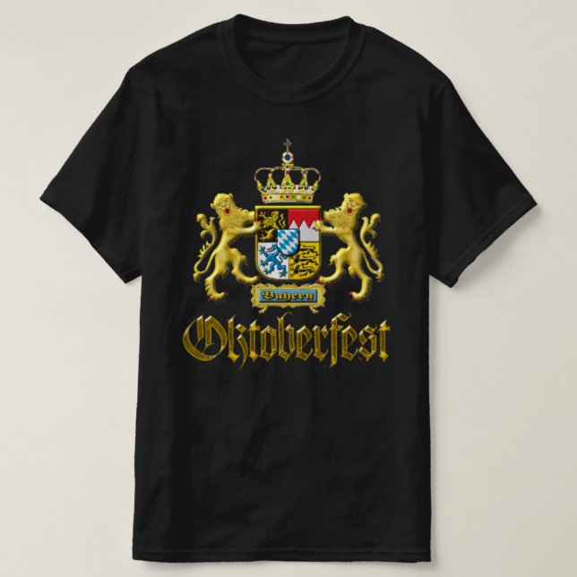 Oktoberfest Bavaria Vapensköld T-shirt (Design framsida)