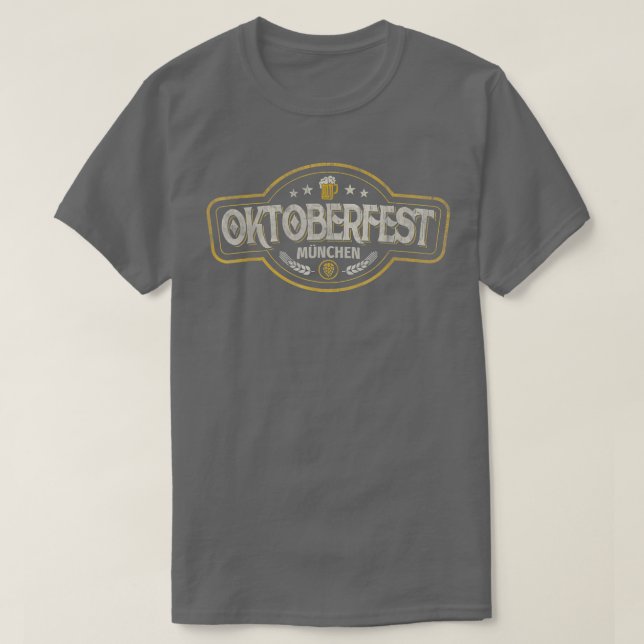 Oktoberfest Bavarian München German Beer Bier Drin T Shirt (Design framsida)