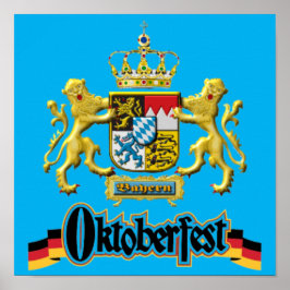 Oktoberfest Bayersk Crest Affisch