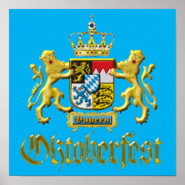 Oktoberfest Bayersk Crest Affisch