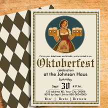 Oktoberfest Bayersk Tysk Ölfest Inbjudan
