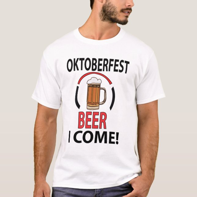 Oktoberfest Beer Drinking Funny Oktoberfest T Shirt (Framsida)