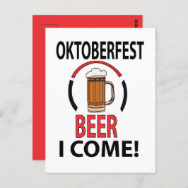 Oktoberfest Beer Drinking Funny Oktoberfest Vykort