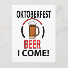 Oktoberfest Beer Drinking Funny Oktoberfest Vykort