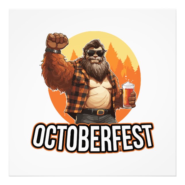 Oktoberfest Bigfoot Fototryck (Framsidan)
