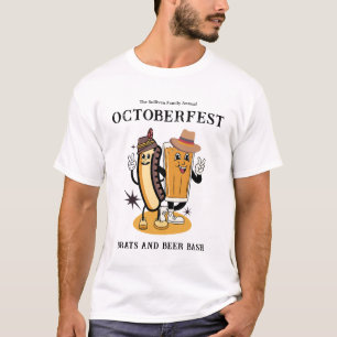 Oktoberfest Brats Beer Fall Party Retro Manar T Shirt