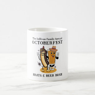 Oktoberfest Brats och Beer Fall Party Retro Kaffemugg