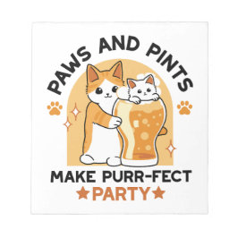 Oktoberfest Cat Party Tassar och Pints Anteckningsblock