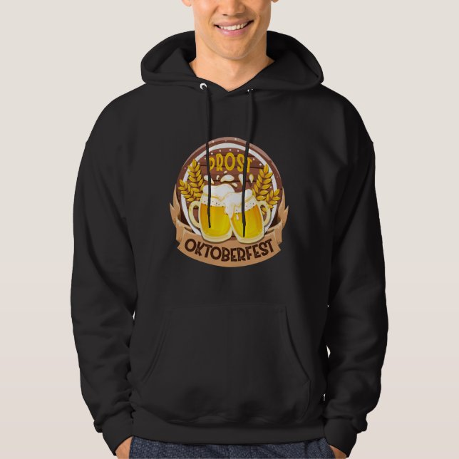 Oktoberfest Cheers German Drinking Beer Party Hoodie (Framsida)