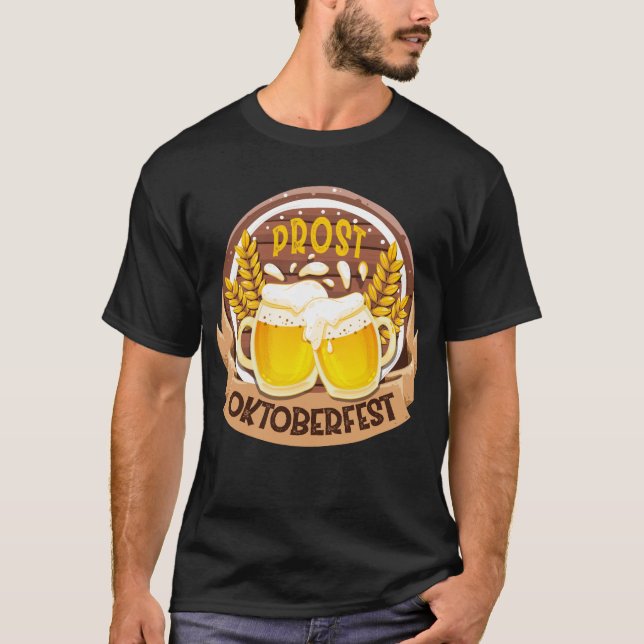 Oktoberfest Cheers German Drinking Beer Party T Shirt (Framsida)