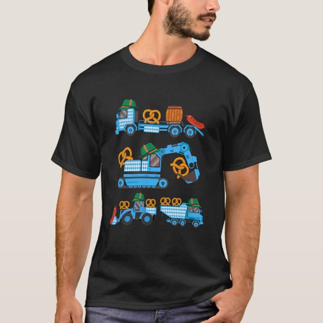 Oktoberfest Construction Fordon German Costume B T Shirt (Framsida)