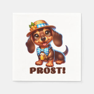 Oktoberfest Dachshund Prost! Pappersservett