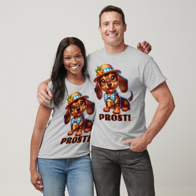 Oktoberfest Dachshund Prost! T Shirt (Unisex)
