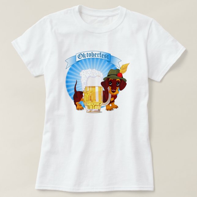 Oktoberfest Dachshund T-Shirt (Design framsida)