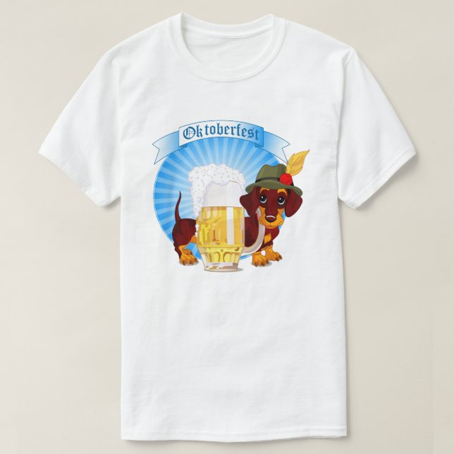 Oktoberfest Dachshund T-Shirt (Design framsida)