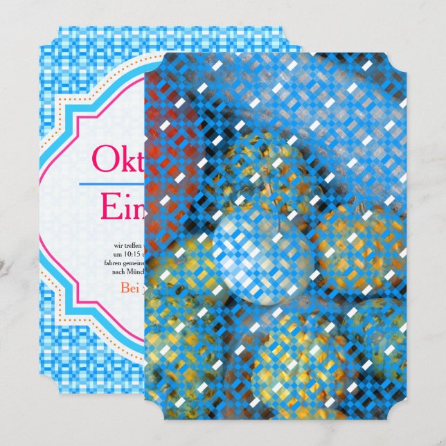 Oktoberfest Einladung Inbjudningar (Fram/baksida)