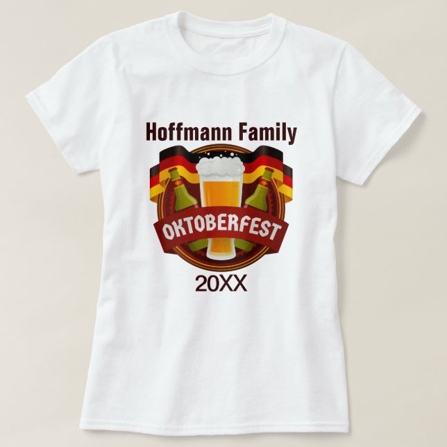 Oktoberfest Familjefirande T Shirt (Design framsida)