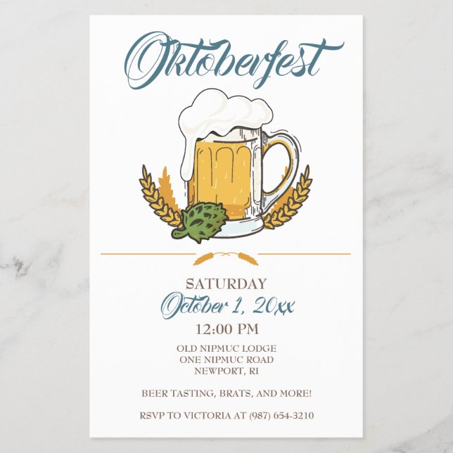 Oktoberfest Flyer-mall Flygblad (Framsidan)